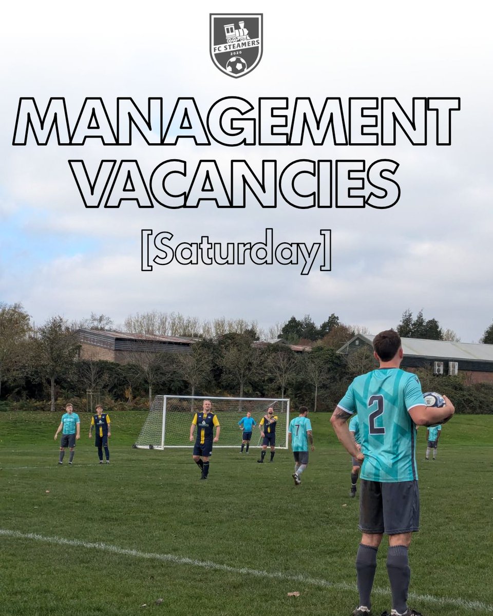 𝗠𝗮𝗻𝗮𝗴𝗲𝗿𝗶𝗮𝗹 𝗩𝗮𝗰𝗮𝗻𝗰𝗶𝗲𝘀

We have a couple of opportunities to get involved with our Saturday set up. 

We're after:

- Someone to join our First Team set up
- Reserve Team manager

To find out more, and details on how to apply, click here: fcsteamers.com/saturday-manag…