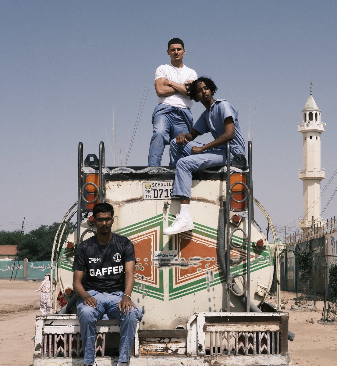 Working on a water truck with my friends in Hargeisa