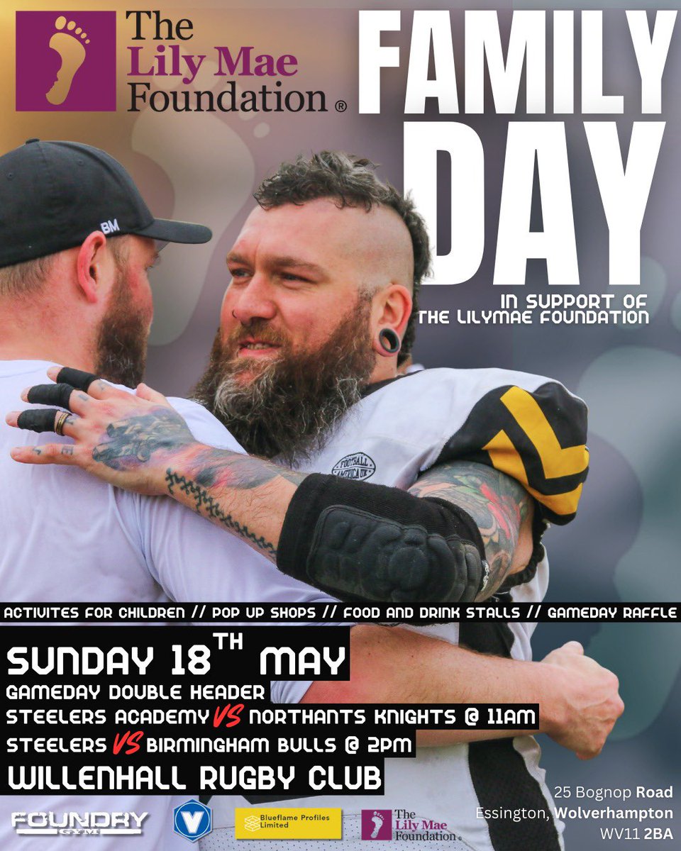 CHARITY: We’ll be hosting our 2025 charity day in aid of @lilymae070210 at @willenhallrugby on May 18th! 

More details to be released soon. 

Let us know if you’d like to help in any way!