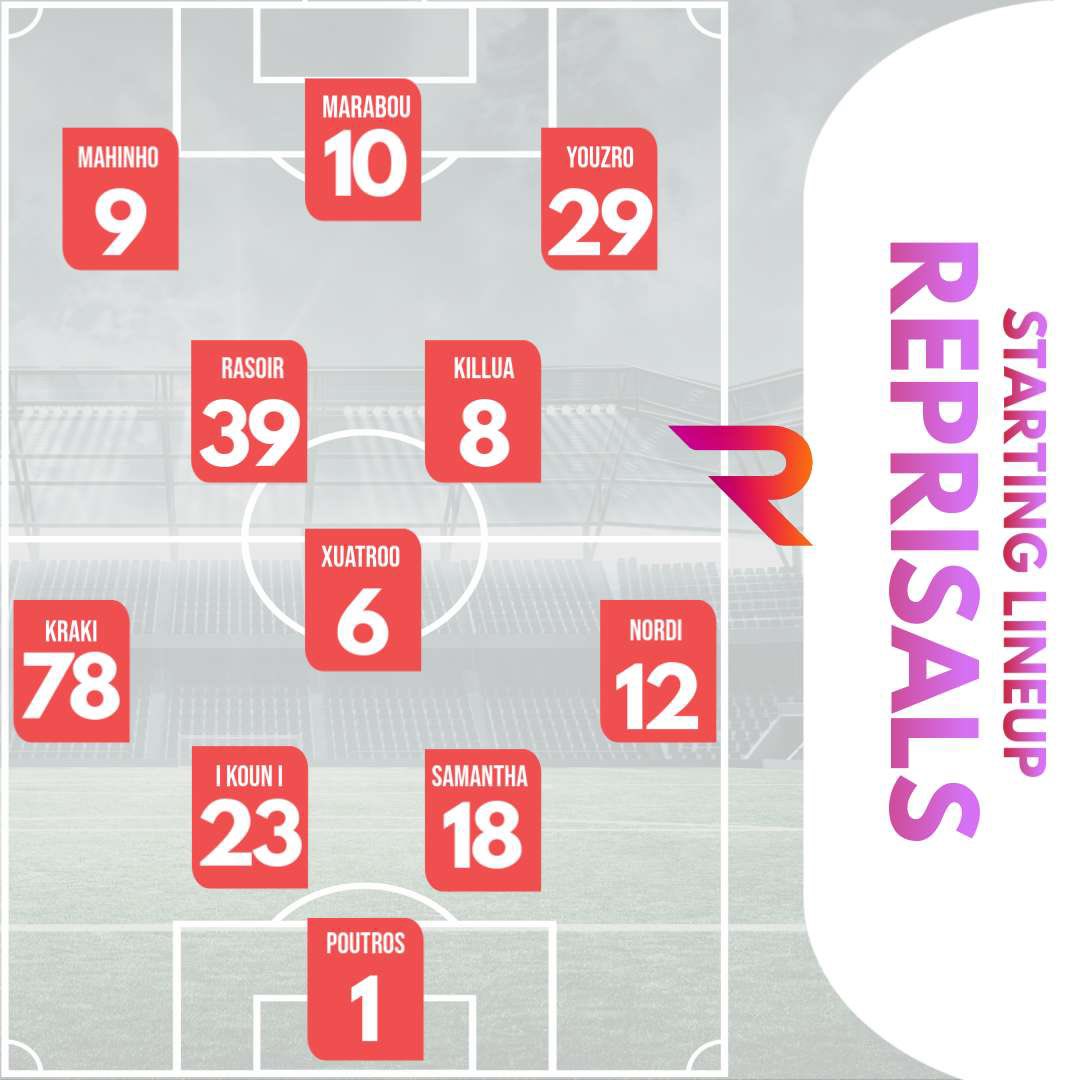 Ce soir c’est match ⚽️

🎯 Voici le XI du jour 🫣

#GoReprisals