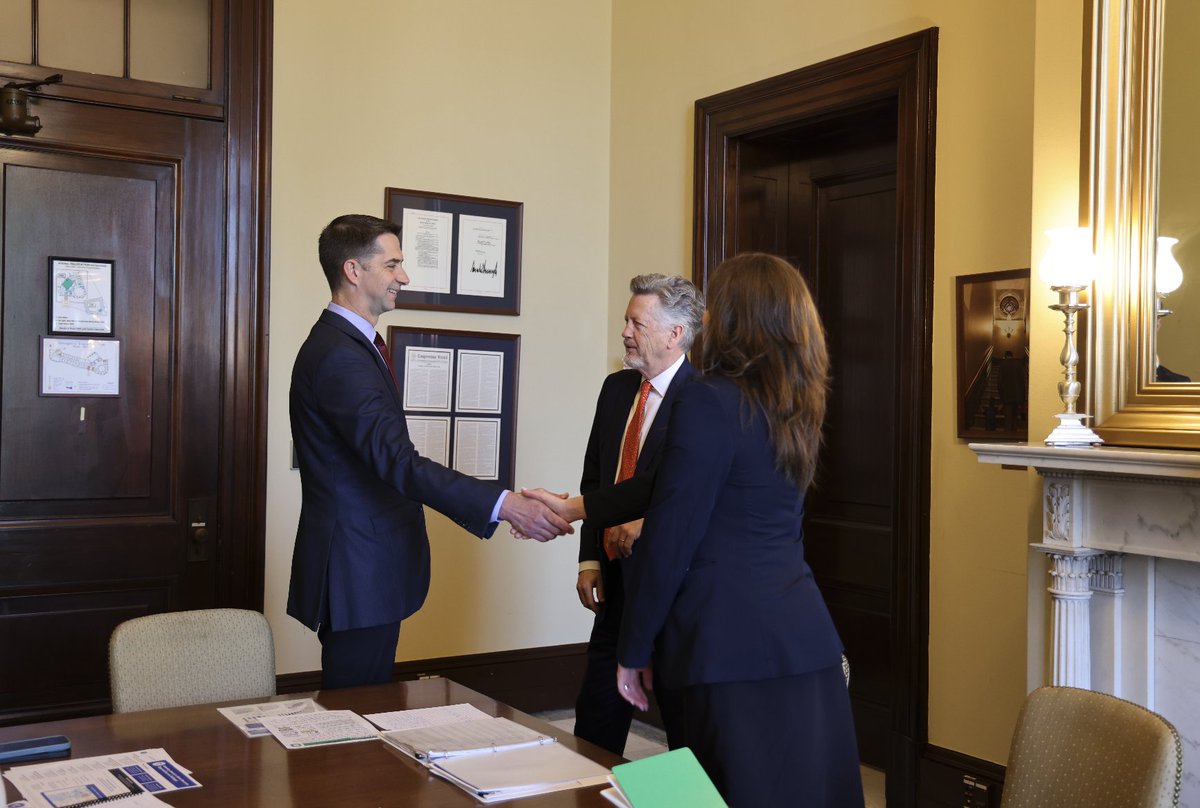 Tom Cotton (@sentomcotton) on Twitter photo Thank you <a href="/AR_Commerce/">Arkansas Department of Commerce</a> Secretary McDonald for stopping by to discuss lithium development in our state! Thank you <a href="/AR_Commerce/">Arkansas Department of Commerce</a> Secretary McDonald for stopping by to discuss lithium development in our state!