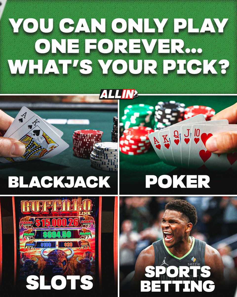 Only one casino game for the rest of your life, what’s your pick? 👀