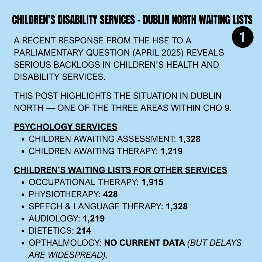 fussbalbriggan's tweet photo. Dublin North (CHO 9): Healthcare Waiting Lists for children with additional needs.
#DublinNorth #DisabilityServices #HSE #HealthcareAccess #DisabilityRights #CDNT #CRC #childrensdisability #ChildrensRights https://t.co/mHGtCbCQOP