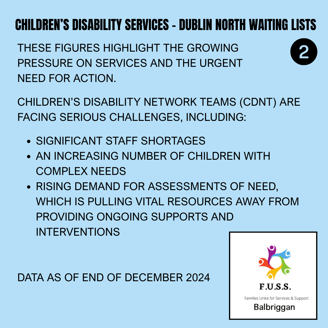 Dublin North (CHO 9): Healthcare Waiting Lists for children with additional needs.

#DublinNorth #DisabilityServices #HSE #HealthcareAccess #DisabilityRights #CDNT #CRC #childrensdisability #ChildrensRights
