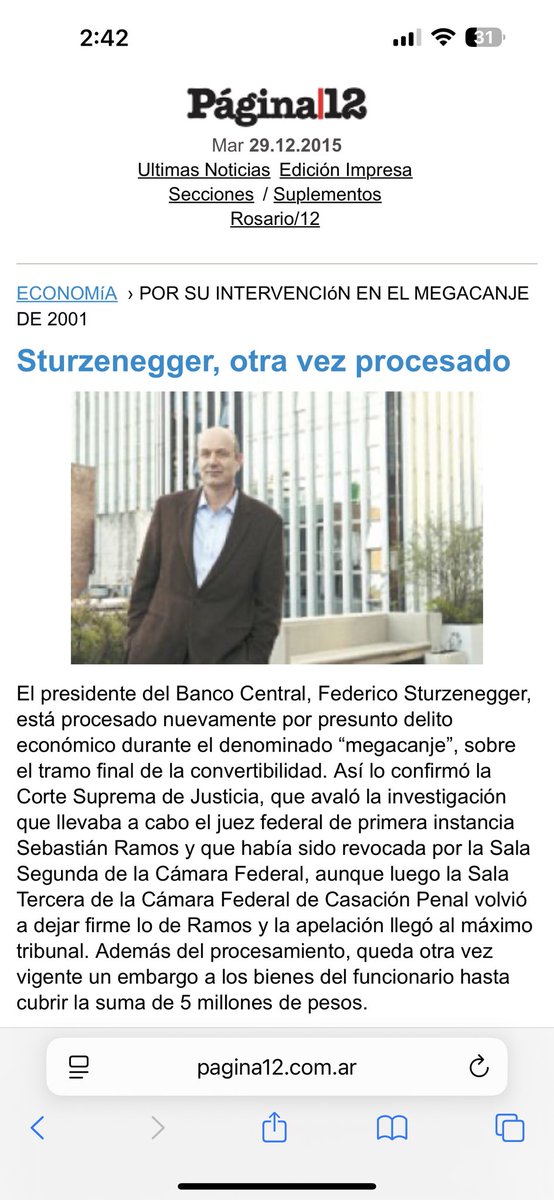 Gabriel Arguello (@gabarguello62) on Twitter photo <a href="/fedesturze/">Fede Sturzenegger</a> <a href="/BancoCiudad/">Banco Ciudad</a> Desde hace algunos años deberías estar preso. Te dejaron prescribir la causa. <a href="/fedesturze/">Fede Sturzenegger</a> <a href="/BancoCiudad/">Banco Ciudad</a> Desde hace algunos años deberías estar preso. Te dejaron prescribir la causa.