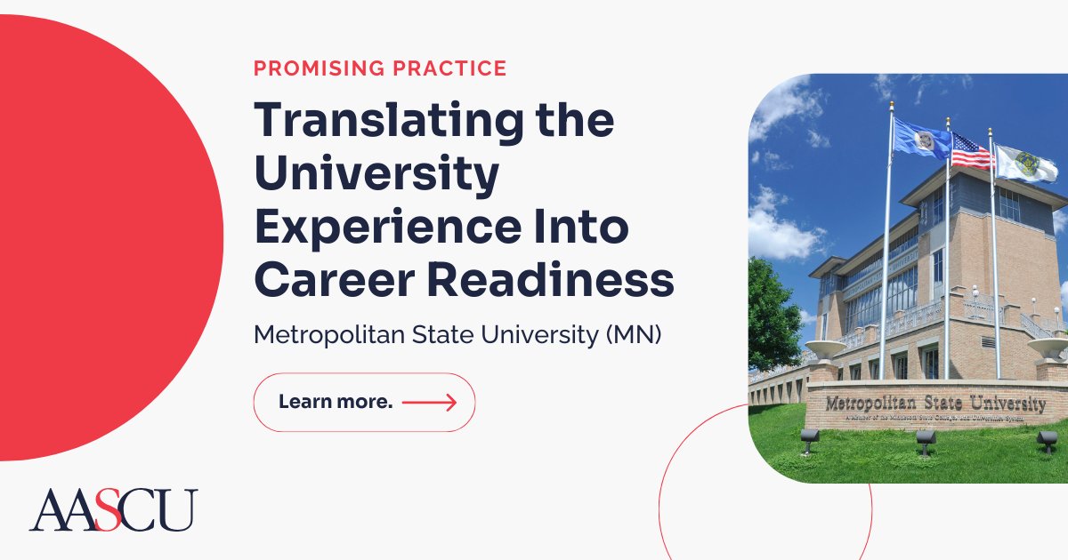 AASCU (@aascu) on Twitter photo On the first day of #AAPIHeritageMonth, todayās #PromisingPracticeThursday features <a href="/MetroStateU/">Metro State University</a>, an AANAPISI campus embedding career readiness across the student experience.
Explore how theyāre building career success: tinyurl.com/3vhvdwxx
#AASCUTellingOurStory #HigherEd On the first day of #AAPIHeritageMonth, todayās #PromisingPracticeThursday features <a href="/MetroStateU/">Metro State University</a>, an AANAPISI campus embedding career readiness across the student experience.
Explore how theyāre building career success: tinyurl.com/3vhvdwxx
#AASCUTellingOurStory #HigherEd