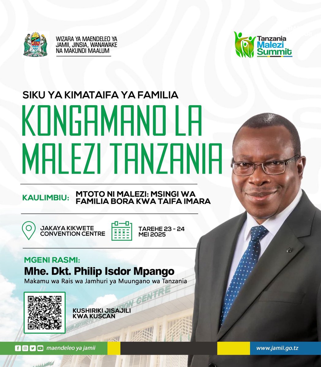 Tanzania Malezi Summit 2025!
A national platform uniting leaders, practitioners, policymakers, parents &amp; partners to reimagine Early Childhood Development &amp; Positive Parenting in Tanzania.
🤝 Connect | 💡 Share | 🌱 Innovate for our youngest generation!
#MaleziSummit2025