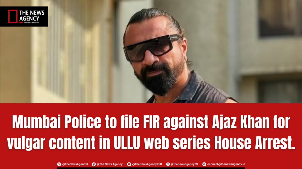 #AjazKhan #housearrest #ulluwebserie #ullu <a href="/ULLUapp/">Ullu</a> <a href="/AjazkhanActor/">Ajaz Khan</a> #vulgarity #Mumbai <a href="/CPMumbaiPolice/">Commissioner of Police, Greater Mumbai</a> <a href="/MumbaiPolice/">मुंबई पोलीस Mumbai Police</a> #BreakingNews