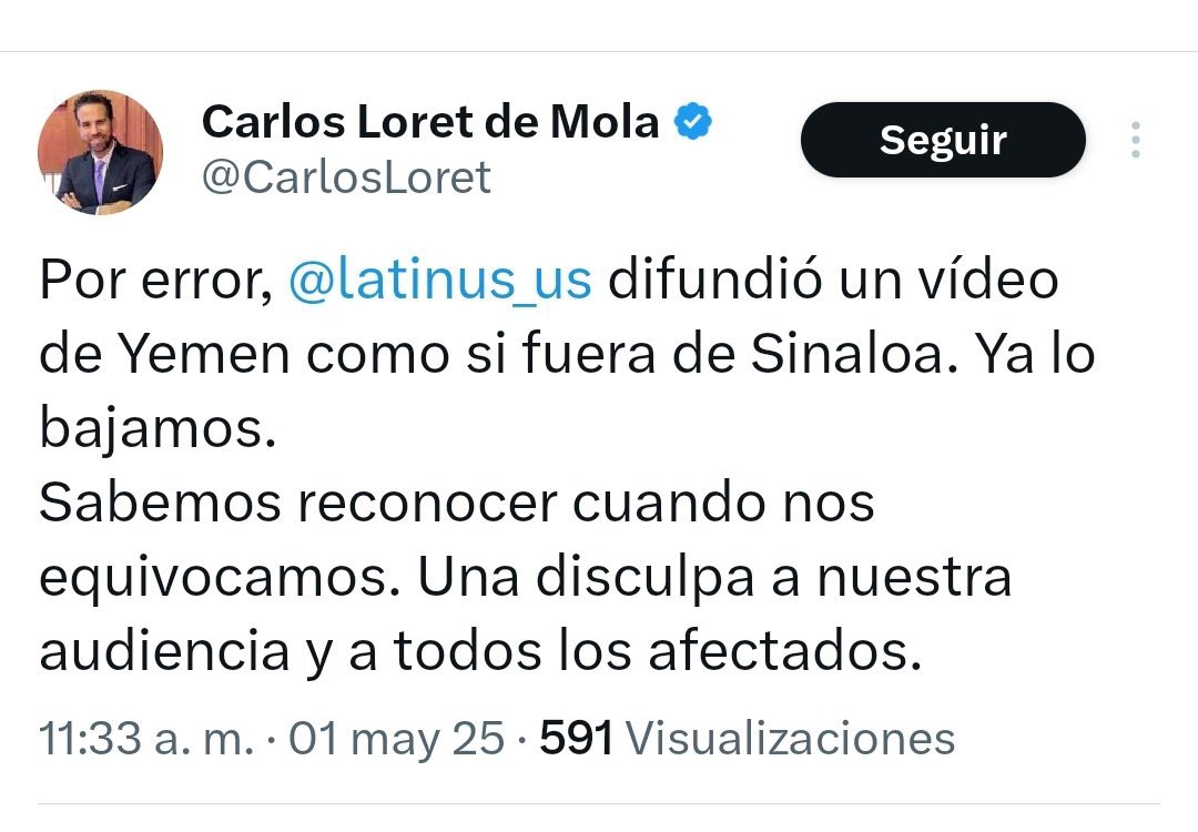 Lord Montajes 

Es lo que serás siempre <a href="/CarlosLoret/">Carlos Loret de Mola</a>