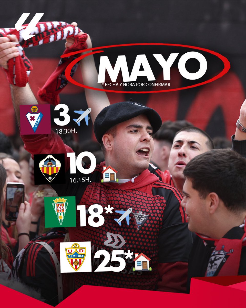 🗓️ | CALENDARIO <a href="/LaLiga2/">LALIGA HYPERMOTION</a> 

✊🏻🧣 ¡A por 𝐌𝐀𝐘𝐎!
