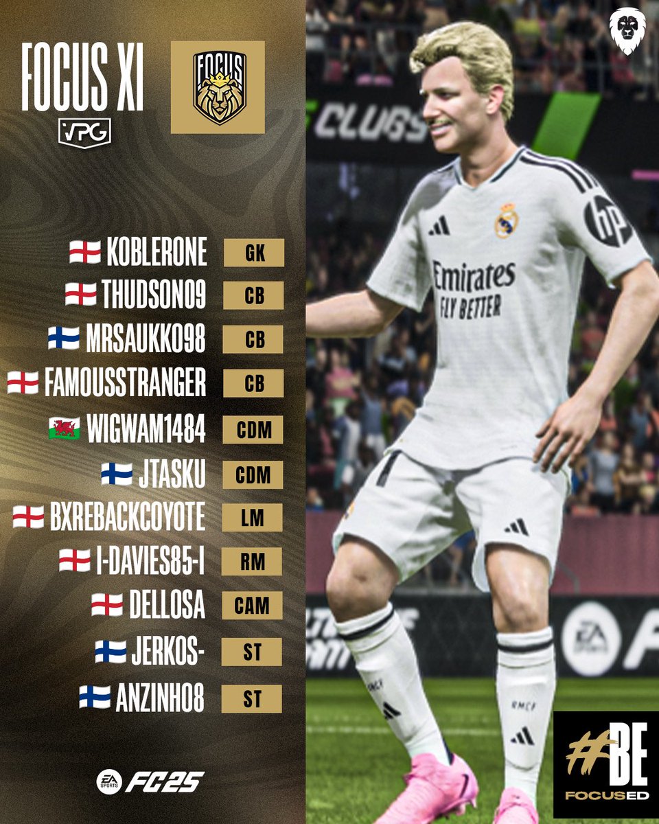 Focus (@focusvfc) on Twitter photo ๐ Match Day #3
๐ <a href="/OfficialVPG/">Virtual Pro Gaming</a>
6๏ธโฃ games tonight!
๐ฅ
<a href="/KobleroneTTV/">Koblerone</a>
<a href="/thudson09x/">Tyler Hudson</a>
<a href="/MrSAUKKO98/">MrSAUKKO98 ๐ซ๐ฎ</a>
<a href="/TheMadJaffa/">FamousStranger</a>
<a href="/wigwam1484/">Wigwam1484</a>
<a href="/bxrebackcoyote/">Bxrebackcoyote</a>
<a href="/DellosaVPG/">Arron Louis Dellosa</a>
@l_davies85_l
<a href="/jtasku/">Juuso Tasku</a>
<a href="/jerkosz/">Jeremias Kosamo</a>
<a href="/anzinho8/">AZ8</a>
#BeFocused #FC25 ๐ Match Day #3
๐ <a href="/OfficialVPG/">Virtual Pro Gaming</a>
6๏ธโฃ games tonight!
๐ฅ
<a href="/KobleroneTTV/">Koblerone</a>
<a href="/thudson09x/">Tyler Hudson</a>
<a href="/MrSAUKKO98/">MrSAUKKO98 ๐ซ๐ฎ</a>
<a href="/TheMadJaffa/">FamousStranger</a>
<a href="/wigwam1484/">Wigwam1484</a>
<a href="/bxrebackcoyote/">Bxrebackcoyote</a>
<a href="/DellosaVPG/">Arron Louis Dellosa</a>
@l_davies85_l
<a href="/jtasku/">Juuso Tasku</a>
<a href="/jerkosz/">Jeremias Kosamo</a>
<a href="/anzinho8/">AZ8</a>
#BeFocused #FC25