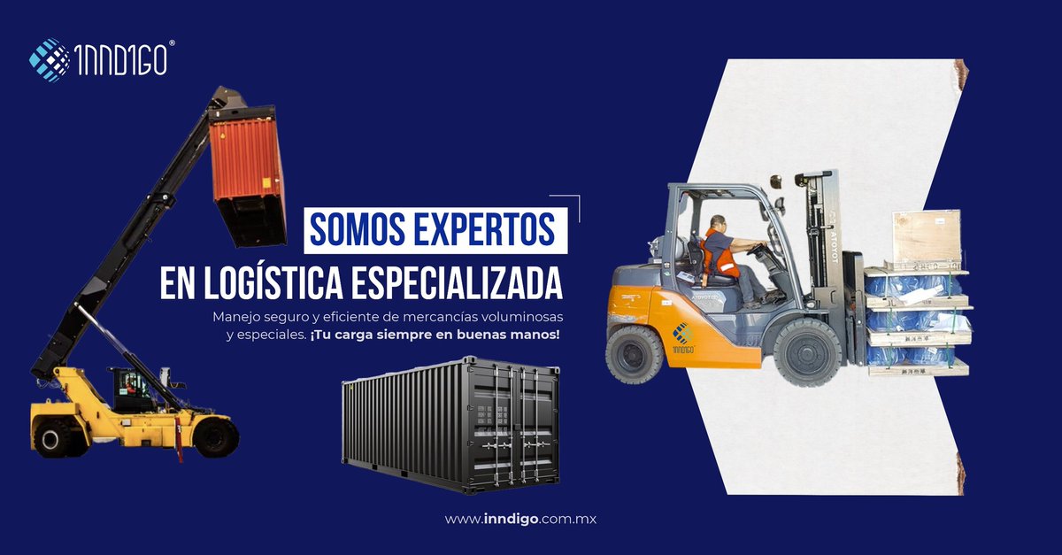 Inndigomx's tweet photo. En Inndigo somos expertos en logística especializada.
Cuidamos cada detalle en el manejo de mercancías voluminosas y de alto valor.
🔗 https://t.co/4Lh4dQrPNl https://t.co/Ys2ISgmVTq