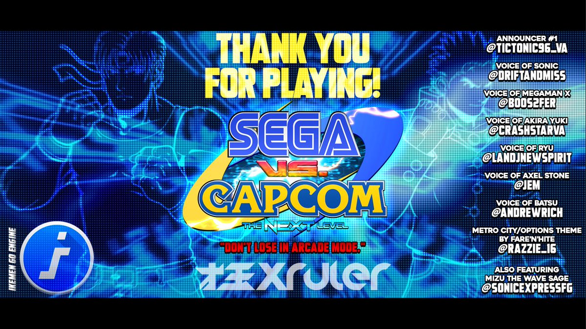 PLAY NOW! BETA 2.75 (+some issues fixed)
DOWNLOAD: mega.nz/file/NWcUiAoY#…
- 6 Characters (AXEL &amp; BATSU now playable)
- Updated TAG gameplay
- New hidden boss!