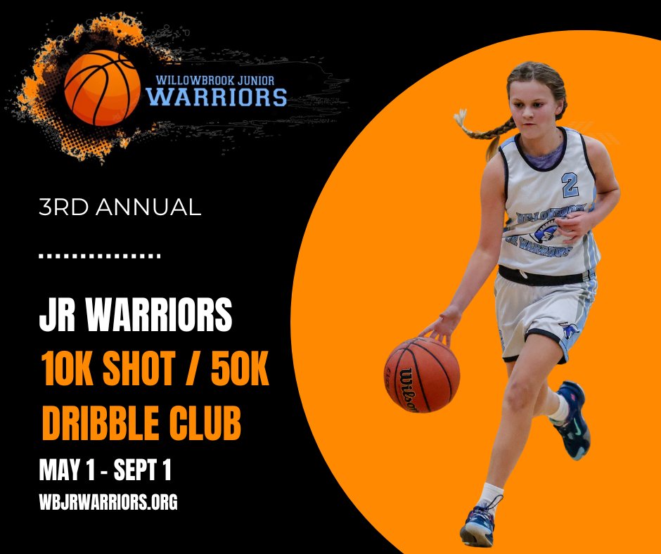 Day 1 of the 10K Shot / 50K Dribble Club starts NOW! 🏀💪 bit.ly/ShotAndDribble…

Time to build skills, confidence &amp; consistency this summer—one rep at a time.

Let’s get to work, Jr Warriors! 💙🏀
Questions? Email us: wearewarriors@wbjrwarriors.org