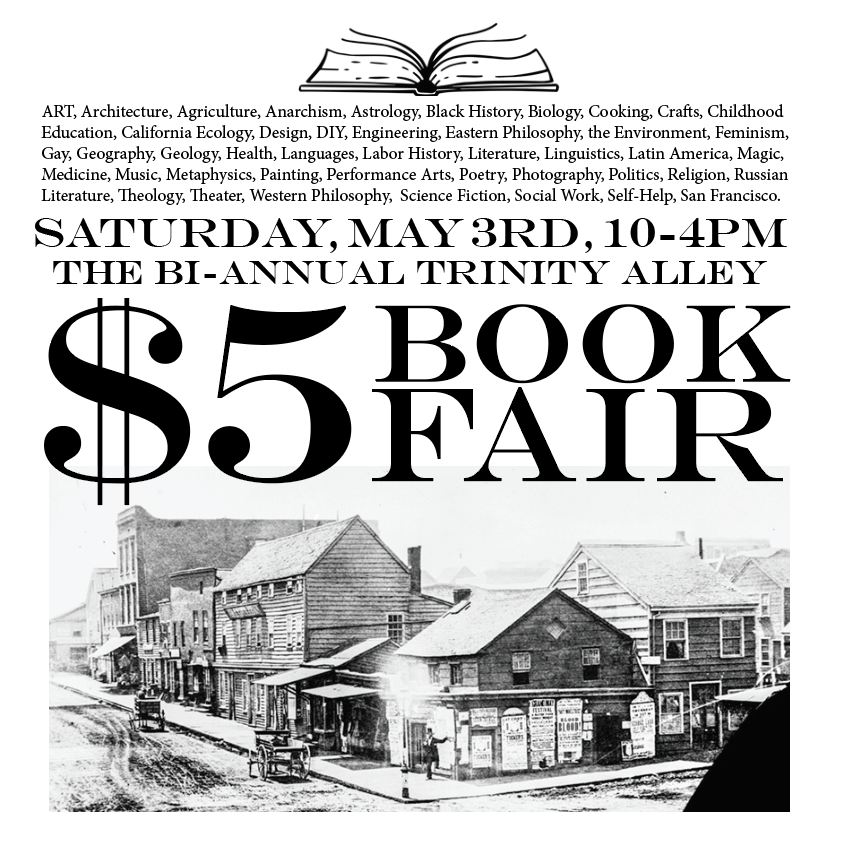 Joshua Clover Memorial Poetry Reading and Book Fair, this Saturday, May 3rd. 34 Trinity Place alley, Downtown San Francisco.