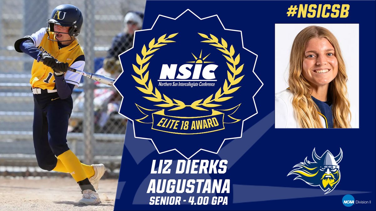 Congrats to Liz Dierks of Augustana University for earning the NSIC Elite 18 Award for softball!
#YourTimeToShine

Full Story: northernsun.org/news/2025/5/1/…