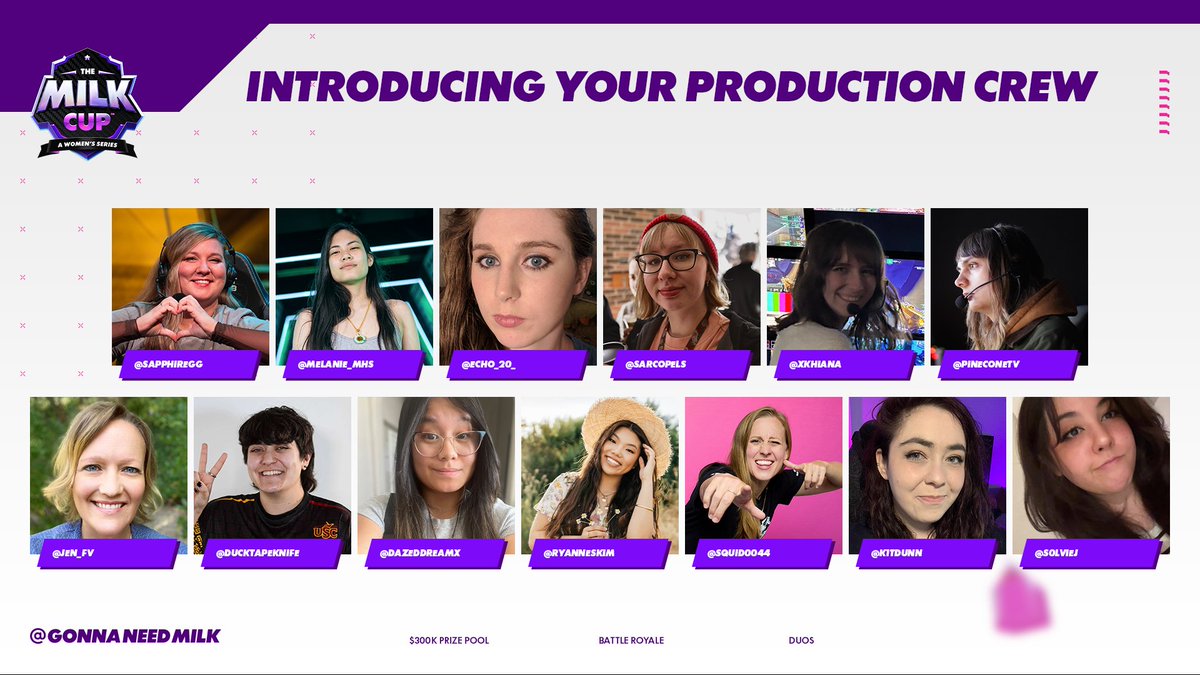 Raidiant (@raidiantgg) on Twitter photo Women supporting women ๐ค Meet the crew behind #TheMilkCup Series 1 Main Event! ๐
@sapphireGG
<a href="/melanie_mhs/">mel ๐ณ๐ฑ</a>
<a href="/Echo_20_/">Echo_20_</a>
<a href="/sarcopels/">Jeniel</a>
<a href="/xkhiana/">ki โโโ
ห ฬ</a>
<a href="/pineconetv/">pinecone</a>
<a href="/jen_fv/">Jen Franklin</a>
<a href="/ducktapeknife/">Serena โจ๏ธ</a>
<a href="/DazedDreamx/">DazedDreams</a>
<a href="/ryanneskim/">ryanne.</a>
<a href="/squid0044/">Squid (She/They)</a>
<a href="/k1tdunn/">kit</a>
<a href="/s0lviej/">Mariyam J</a> Women supporting women ๐ค Meet the crew behind #TheMilkCup Series 1 Main Event! ๐
@sapphireGG
<a href="/melanie_mhs/">mel ๐ณ๐ฑ</a>
<a href="/Echo_20_/">Echo_20_</a>
<a href="/sarcopels/">Jeniel</a>
<a href="/xkhiana/">ki โโโ
ห ฬ</a>
<a href="/pineconetv/">pinecone</a>
<a href="/jen_fv/">Jen Franklin</a>
<a href="/ducktapeknife/">Serena โจ๏ธ</a>
<a href="/DazedDreamx/">DazedDreams</a>
<a href="/ryanneskim/">ryanne.</a>
<a href="/squid0044/">Squid (She/They)</a>
<a href="/k1tdunn/">kit</a>
<a href="/s0lviej/">Mariyam J</a>