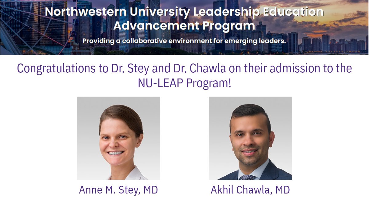 Northwestern Surgery (@nmsurgery) on Twitter photo 🎉Congrats to Dr. Anne M. Stey and <a href="/MDAkhilChawla/">AKHIL CHAWLA</a> for being selected for NU-LEAP! This Northwestern program shapes leaders to tackle challenges in academic medicine.
Explore NU-LEAP: feinberg.northwestern.edu/fao/career-dev…
#NUSurgery #MedEd 🎉Congrats to Dr. Anne M. Stey and <a href="/MDAkhilChawla/">AKHIL CHAWLA</a> for being selected for NU-LEAP! This Northwestern program shapes leaders to tackle challenges in academic medicine.
Explore NU-LEAP: feinberg.northwestern.edu/fao/career-dev…
#NUSurgery #MedEd