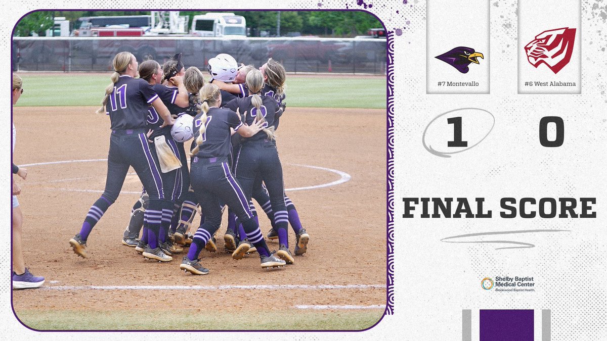 MontevalloSB's tweet photo. ‼️SURVIVE AND ADVANCE‼️

Molly Pendley’s walk-off single scores Emma Hawkins and the Falcons advance to day three of the GSC Tournament!!! 

#TogetherWeRise https://t.co/rD5tFWo05X