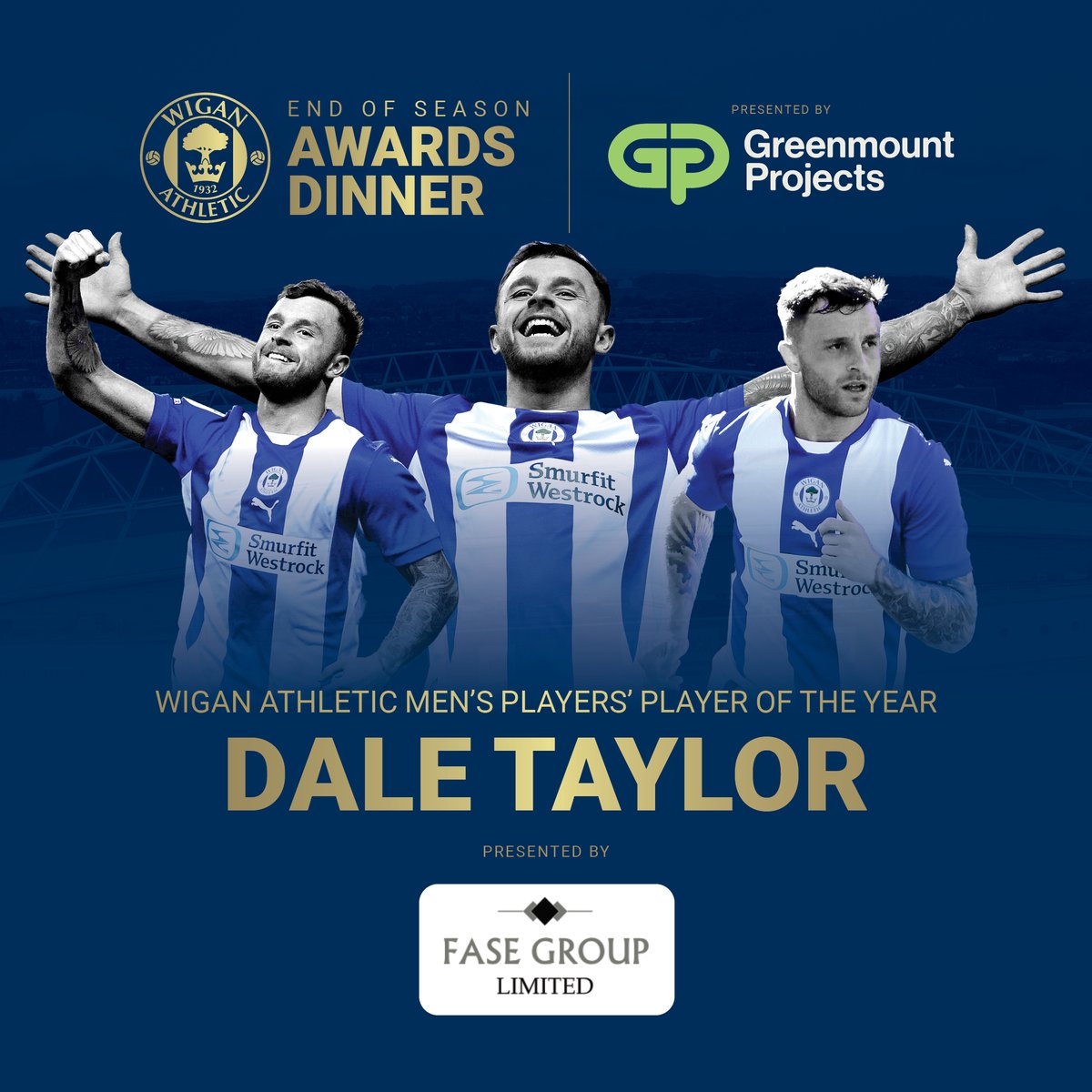 🏆 Next up is the Men’s Players’ Player of the Year award, presented by FASE Group…

Huge congratulations to Dale Taylor! 💙

#wafc 🔵⚪️