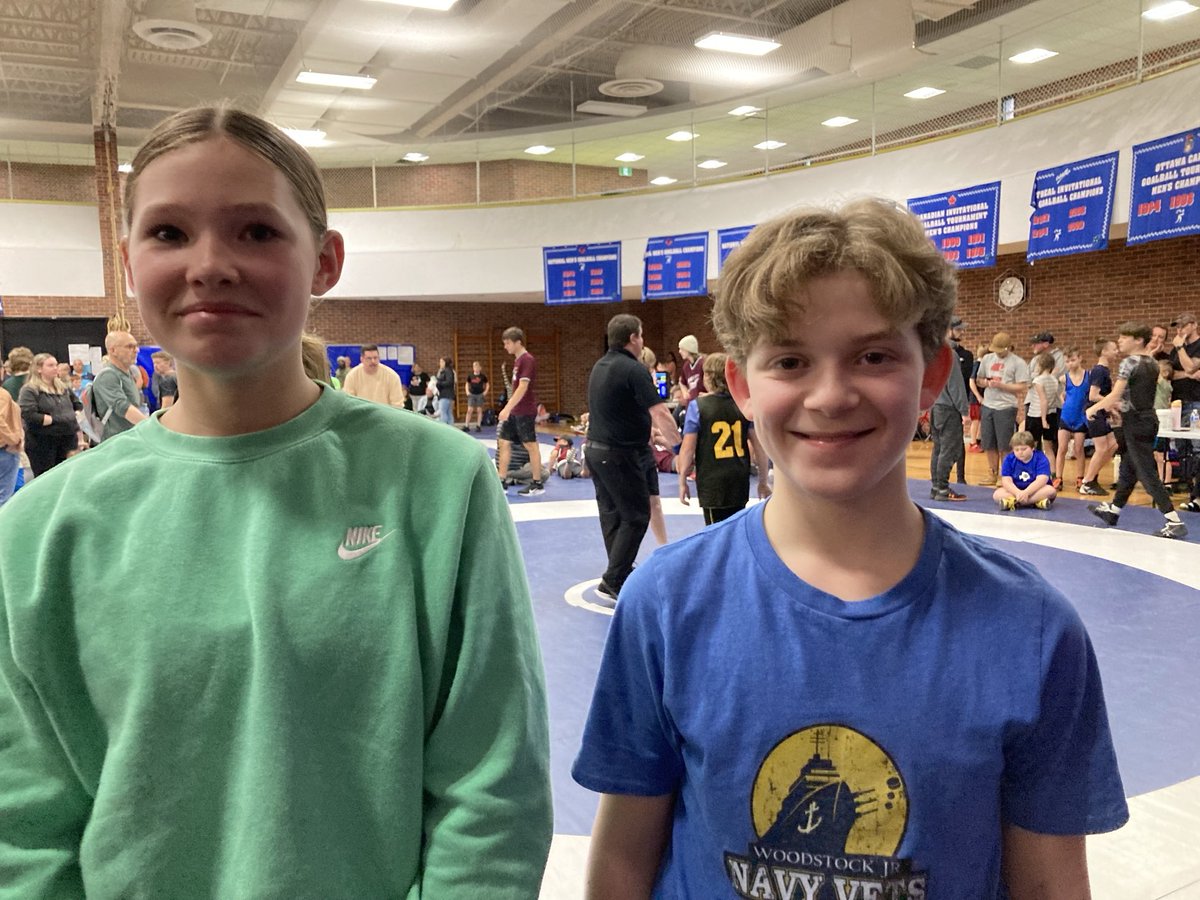 So proud of these two for how well they represented Blessed Sacrament today at the WRMS Wrestling tournament!
