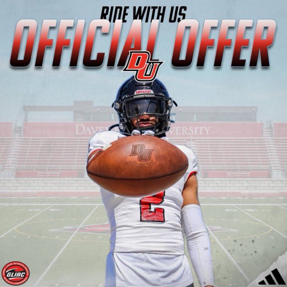 Blessed to say I have received an offer from Davenport University.  Grateful for the opportunity <a href="/coach_manary/">Coach Manary</a> <a href="/coach_esteen/">Coach_Esteen</a> <a href="/CoachMcEwenDU/">Adrian James McEwen</a> <a href="/CoachWalkerDU4/">Coach Walker</a>