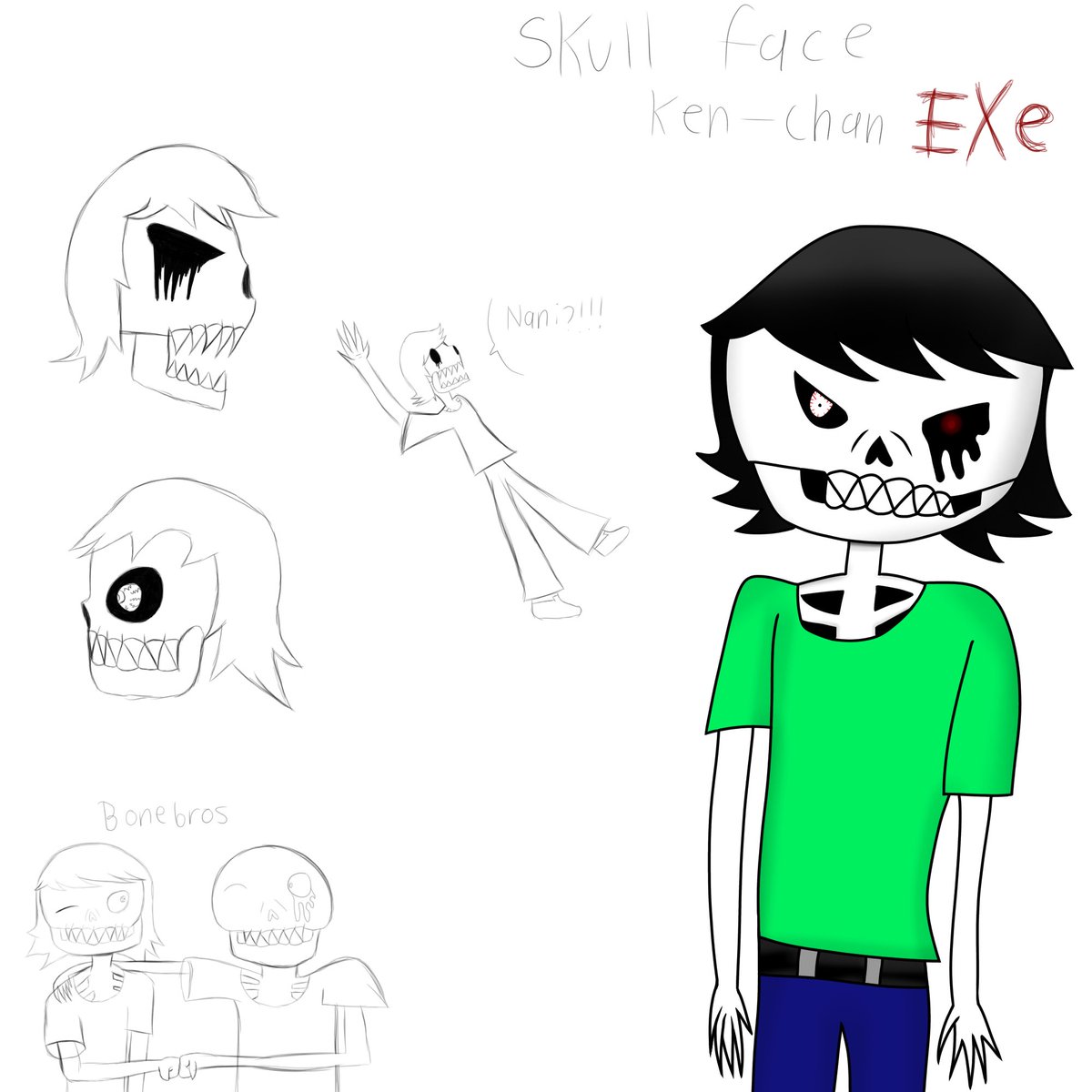 wicked_skull's tweet photo. S K U L L 

F A C E 

K E N C H A N  

C H A R A C T E R 

R E D E S I G N 

(Before=after)

@FaKenDraKen #demons #HorrorArt #HorrorFan #HorrorCommunity #ihateyou #skull #skeleton #BONEBROS #characterdesign #ocart https://t.co/xXKB8NKfxo