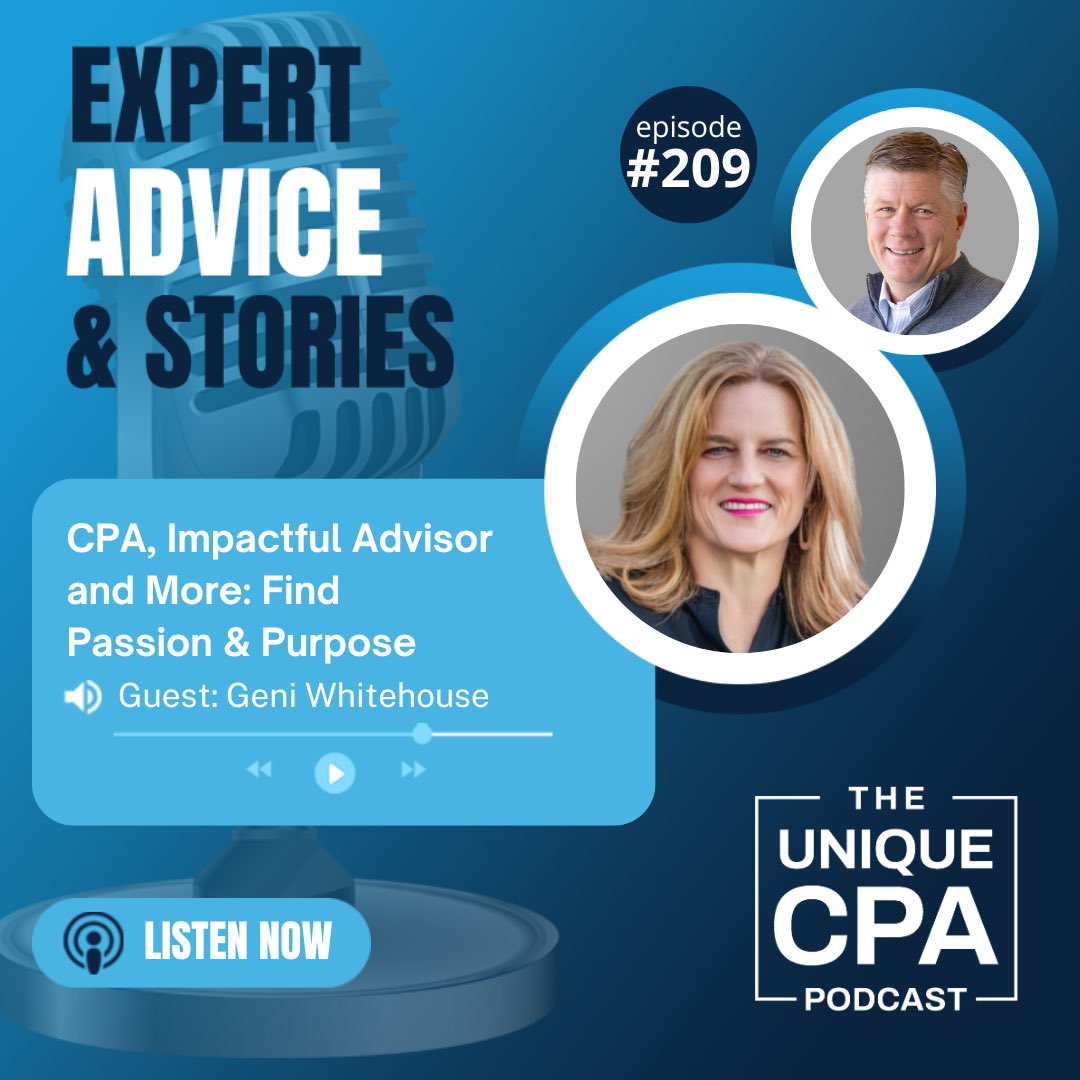 The Impactful Advisor (@impactfuladvisr) on Twitter photo I had the unique opportunity to be a guest on <a href="/TheUniqueCPA/">The Unique CPA</a> to talk with <a href="/RCrabtreeCPA/">Randy Crabtree, CPA</a> about Finding Passion & Purpose. I hope listening to this episode can help re-ignite your passion or your “why” after a long tax season as #accountant #cpa #bookkeeper
youtu.be/YHqFfKCUfsk?si… I had the unique opportunity to be a guest on <a href="/TheUniqueCPA/">The Unique CPA</a> to talk with <a href="/RCrabtreeCPA/">Randy Crabtree, CPA</a> about Finding Passion & Purpose. I hope listening to this episode can help re-ignite your passion or your “why” after a long tax season as #accountant #cpa #bookkeeper
youtu.be/YHqFfKCUfsk?si…