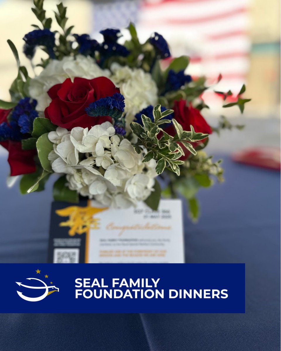 ❤️🤍💙Congratulations to SQT Class 366 who earned their Tridents today. 🔱 <a href="/SEALFamilyFDN/">SEALFamilyFoundation</a>   was honored to host the pre-graduation family dinner to welcome the new SEALs and their families into the community last night. We're looking forward to serving you and your family soon!