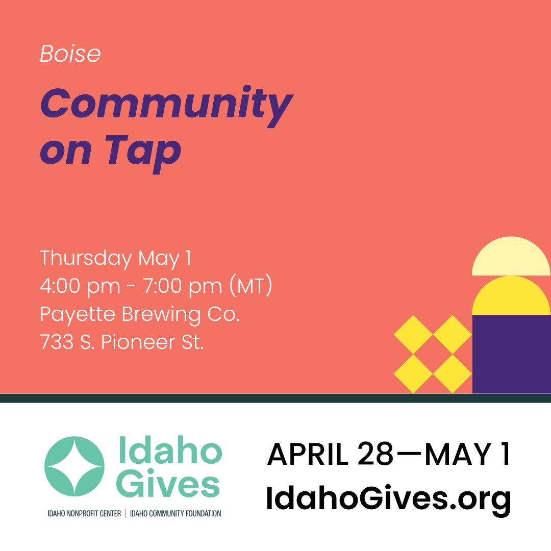 EVENT ALERT!
TODAY! Join Ronald McDonald House Charities of Idaho for an evening of giving back and great company!

#IdahoGives #IdahoRunsonNonprofits 
#RMHCIdaho #PayetteBrewing
