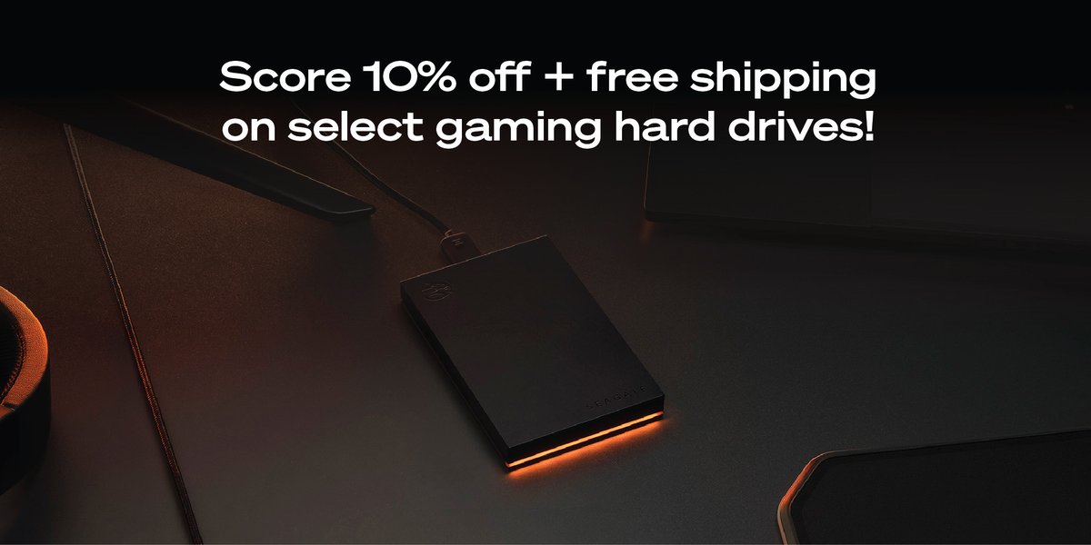 Need extra storage for your gaming? Get premium storage at 10% off! 🎮

Hurry while supplies last! seagate.media/6014SrB1p