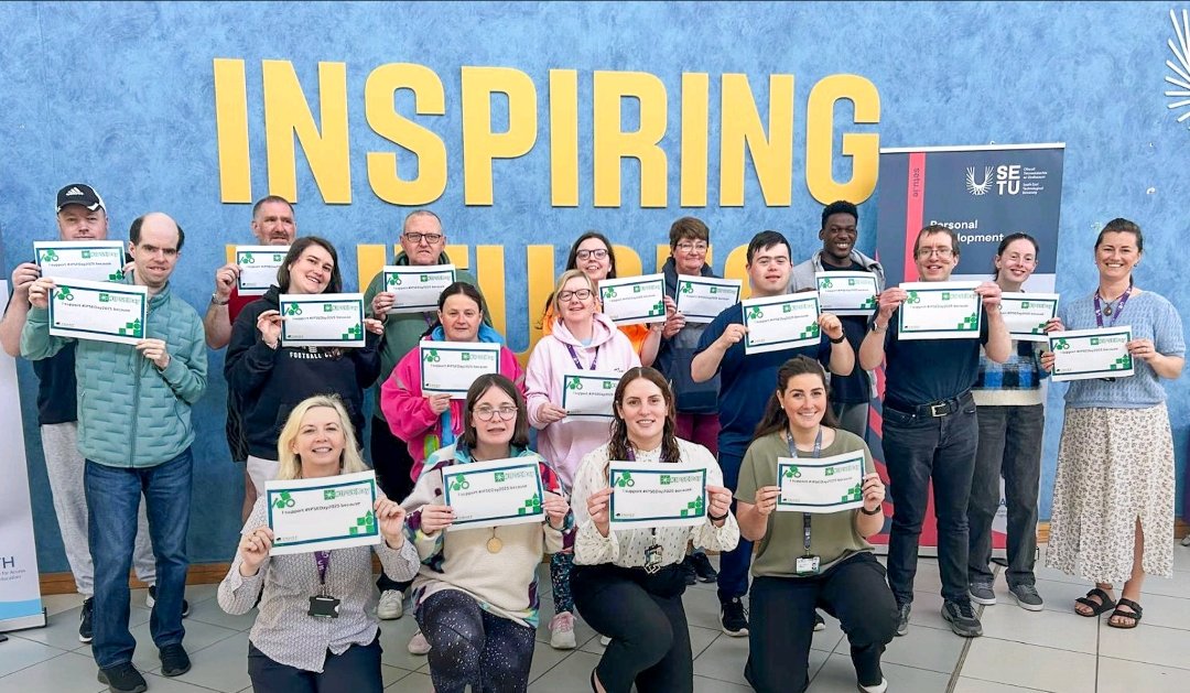 INHEForum's tweet image. Students on the Certificate in Personal Development Programme in the South Eaat Technological University Waterford celebrating #IPSEDay1025 @thinkcollegeICI