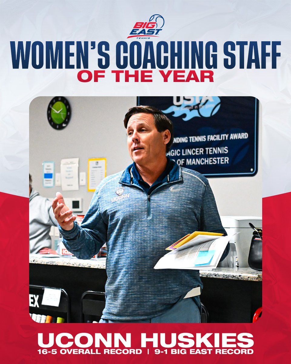 The 2025 BIG EAST Women's Tennis Coaching Staff of the Year is <a href="/UConnWTennis/">UConn Women's Tennis</a> ! ⭐️