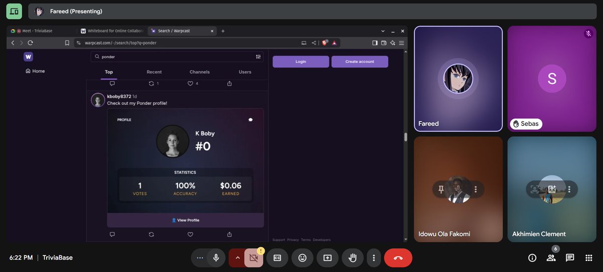 Farcaster frames are so cool 😎, we check out some frames on warpcast and I think I am ready to build a triviabase mini app.