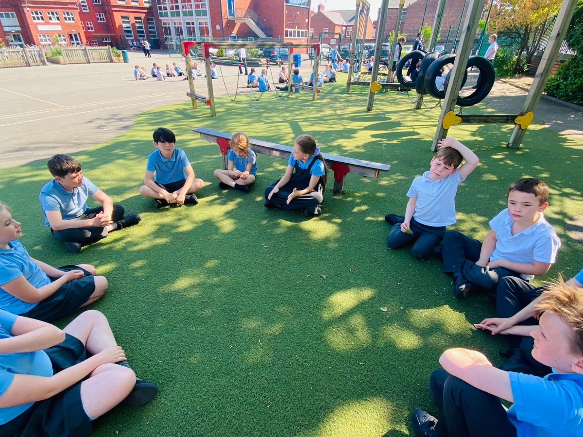 WoodchurchRoad's tweet photo. Took our Council Crew outside today and felt the buzz as all the meetings came to life together—ideas flying, voices heard, and real leadership in action. Discussion? #BetterWorldWeek🌿🗣️💡 #PupilVoice #LeadershipInAction #Crew @ELeducation https://t.co/N41HwLMjmG