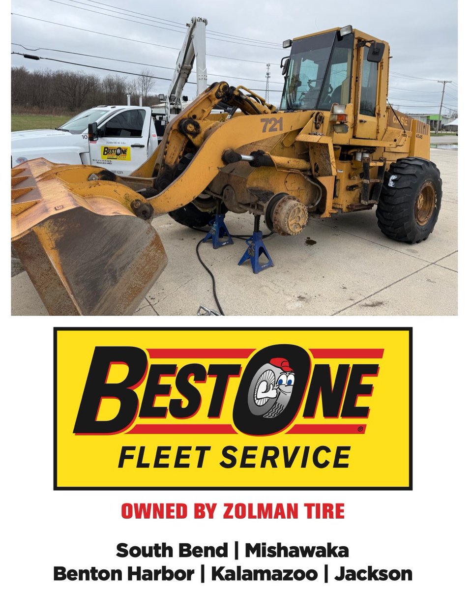 Are Your Heavy Equipment &amp; Commercial Truck Tires Giving You Trouble? We’ll Come to You! At Best-One Fleet Service, we know downtime costs you. That’s why our OTR Service Boom Truck is ready to roll!