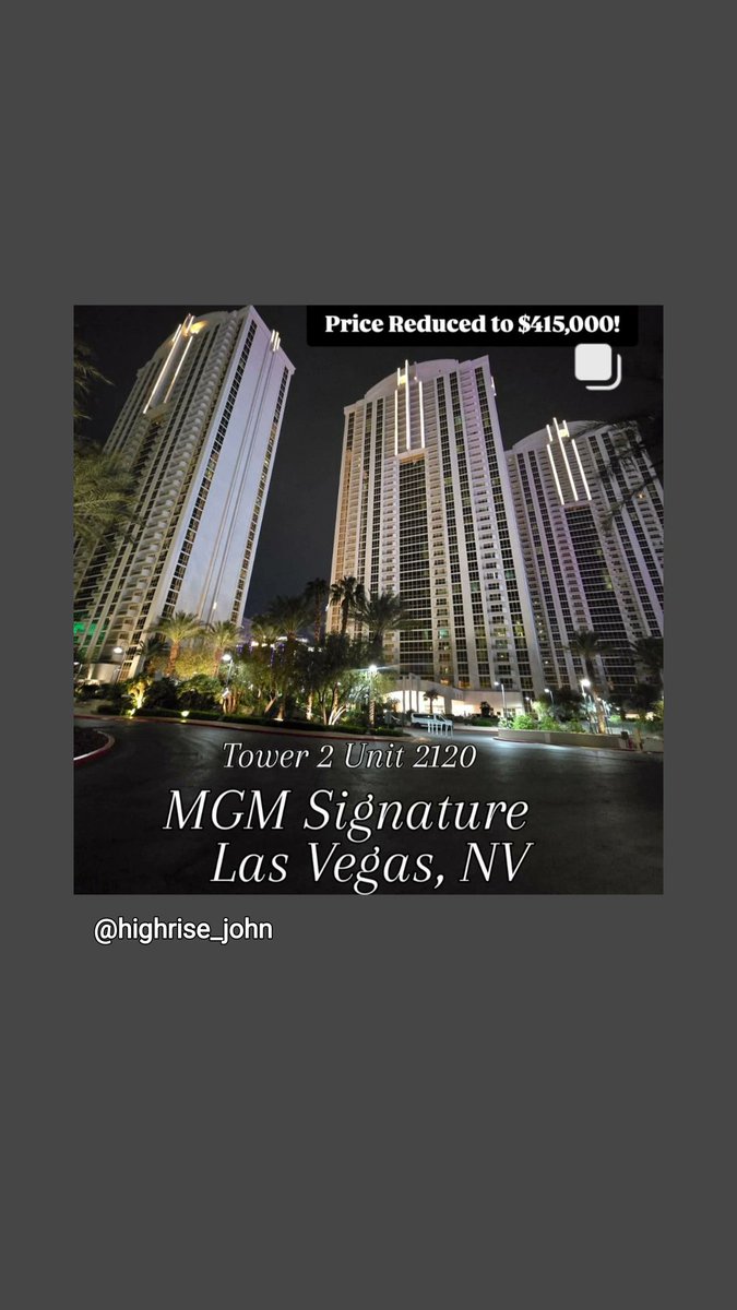 JohnHahnJr's tweet photo. Price Reduced to $415,000!  
MGM Signature One bedroom Tower 2 unit #2120, views of MSG Sphere, Formula1, Top Golf. #mgmsignature #condohotel #investment  #airbnb #lasvegas #lasvegasrealestate #highrise #lasvegashighrise #msgsphere #f1 #topgolf #highrise_john #mahsheedrealestate https://t.co/a9sMofyB7f