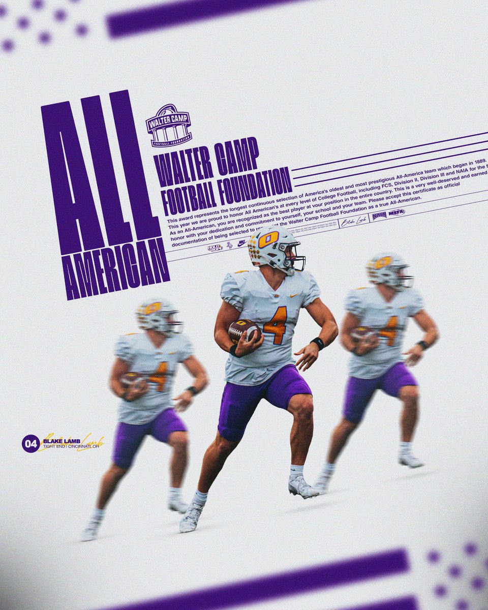 ONU FOOTBALL (@onazfootball) on Twitter photo Mr. Lamb does it again, he is named to the Walter Camp Foundation 2024 NAIA All-American Team, Congrats <a href="/blakelamb_/">Blake Lamb</a>! 🥳🏈
-
#HateAverageBeGREAT #WinTheWest #FearTheStreak #TheTigerWay #R837 #ComeToTheBourb #HoldTheRope Mr. Lamb does it again, he is named to the Walter Camp Foundation 2024 NAIA All-American Team, Congrats <a href="/blakelamb_/">Blake Lamb</a>! 🥳🏈
-
#HateAverageBeGREAT #WinTheWest #FearTheStreak #TheTigerWay #R837 #ComeToTheBourb #HoldTheRope