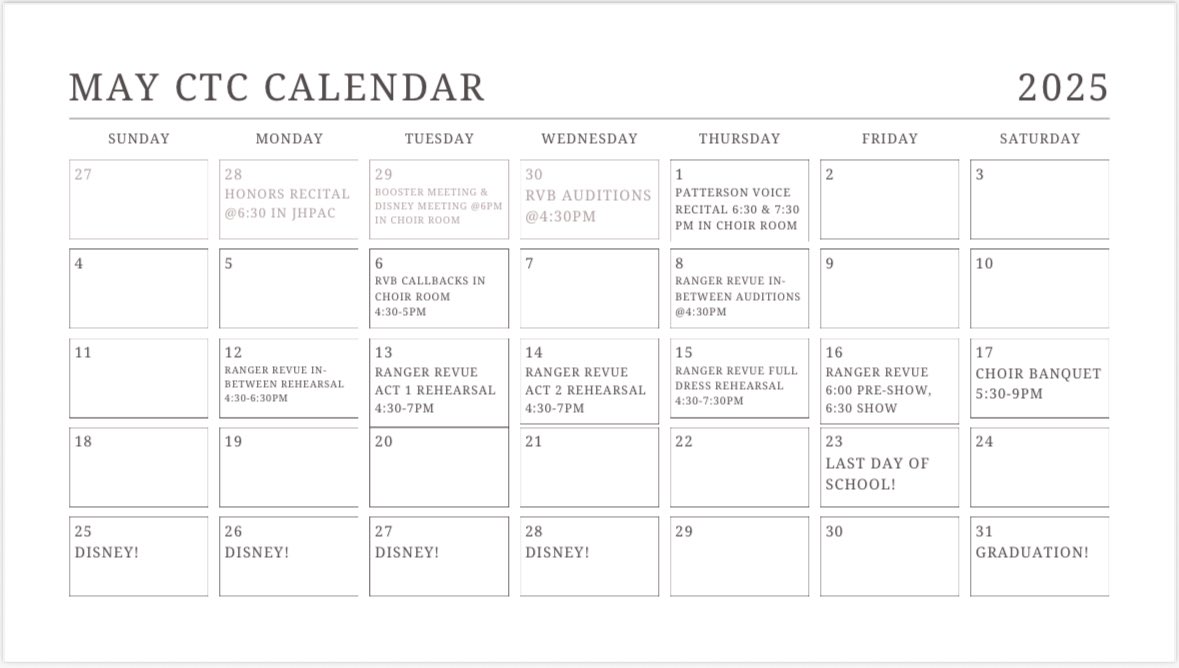 CTChorale's tweet image. Stay up to date on all things CTChorale in the month of May!