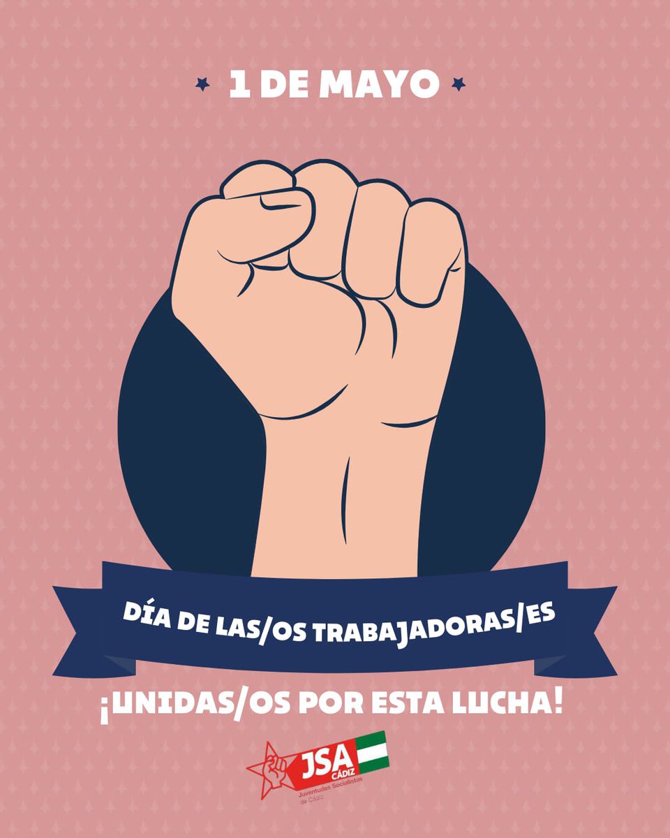 Este 1 de mayo ✊, alzamos la voz por los derechos laborales ⚖️, por salarios dignos 💰 y por un futuro justo para la juventud trabajadora 🧑‍🏭👩‍🏫. Porque la lucha continúa, y nosotros no bajamos los brazos ✌️. ¡Feliz Día Internacional de los Trabajadores! 🛠️