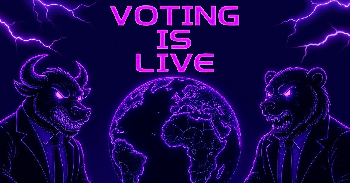 Voting is now LIVE! 🚨

The legendary fight of the BULLS and BEARS is finally here! 

Make sure to carefully read the documentation —> bulls-vs-bears-1.gitbook.io/bvsb/services/… and head over to bullsvsbears.pro/voting to vote on BULL or BEAR mode!