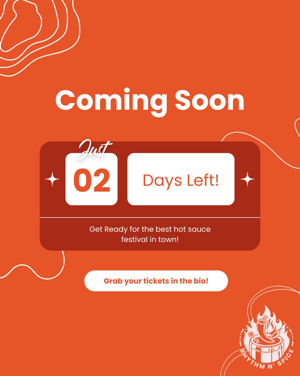 Just TWO more days until the Rhythm N' Spice festival. Grab your tickets at the link in our bio before they run out! See you there!

#rhythmnspice #hotsaucefestival #bostonevents #hotsauce #hotsaucelovers