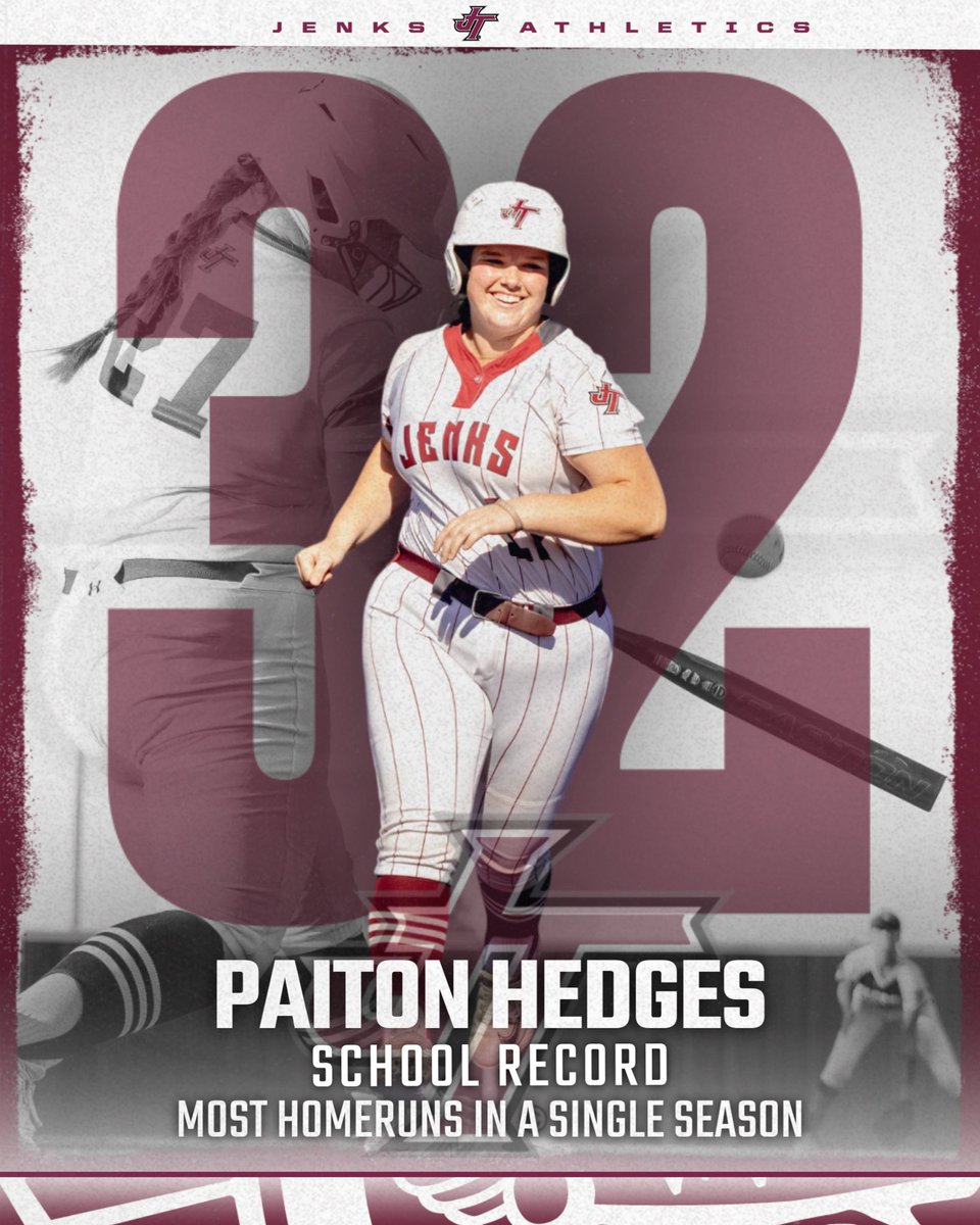 @paitonhedges dropped some bombs this morning and set a new school record💥 💣 🥎

32 Homeruns in ONE season.

#HOMEOFCHAMPIONS