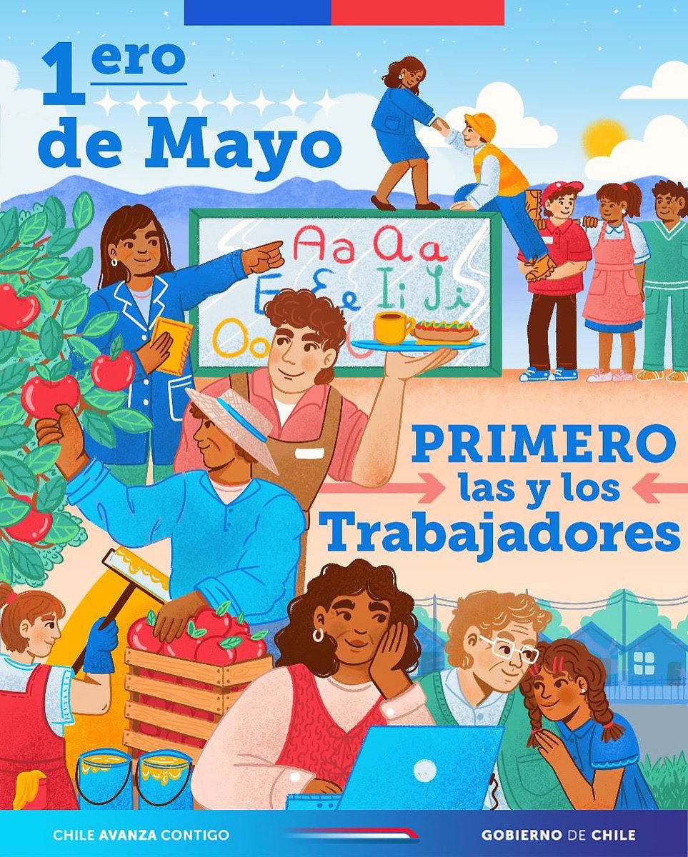 👷🏻En un nuevo Día de las y los Trabajadores conmemoramos a quienes luchan por mejoras laborales y buscan un mejor vivir.

🤝🏻Los posicionamos en primer lugar, avanzando en derechos y dignidad para quienes son el motor del país, promoviendo el Trabajo Decente.
