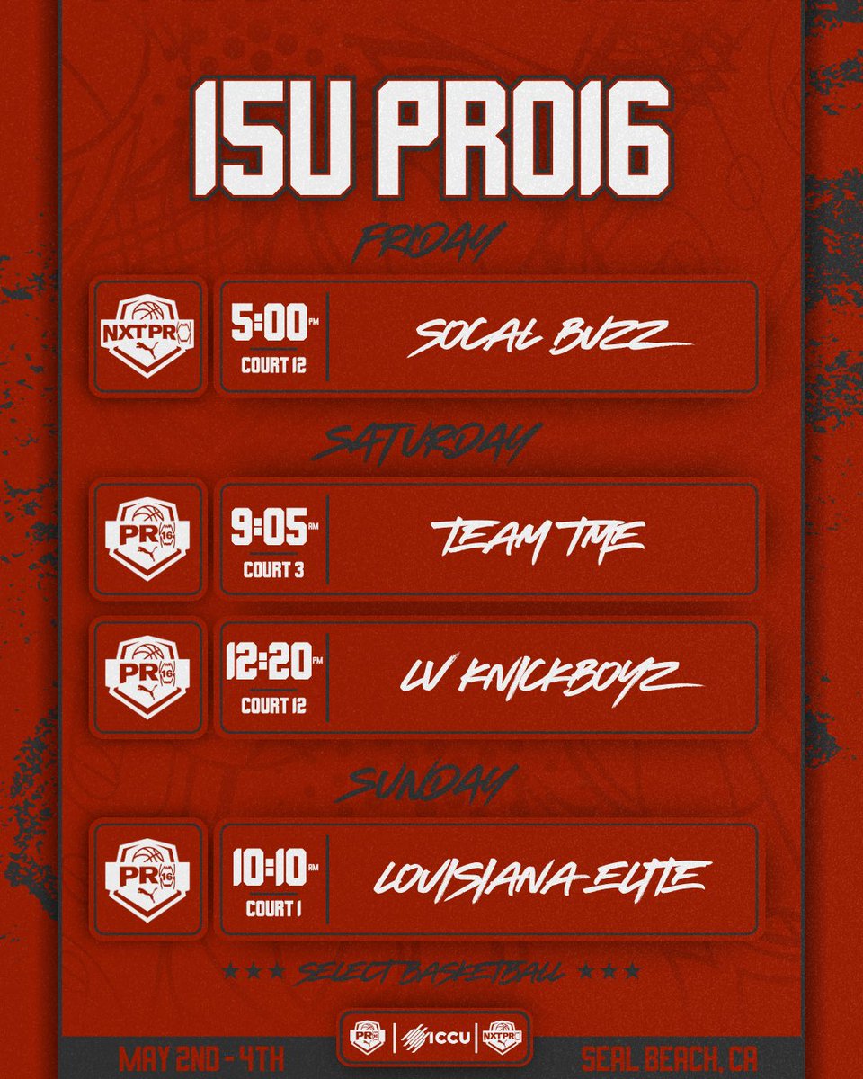 Select Basketball (MBB) (@selecthoopsusa) on Twitter photo Our PRO16 Teams are headed to Seal Beach, California this weekend for their next <a href="/PRO16League/">PRO16/NXTPRO League</a> event! Our PRO16 Teams are headed to Seal Beach, California this weekend for their next <a href="/PRO16League/">PRO16/NXTPRO League</a> event!