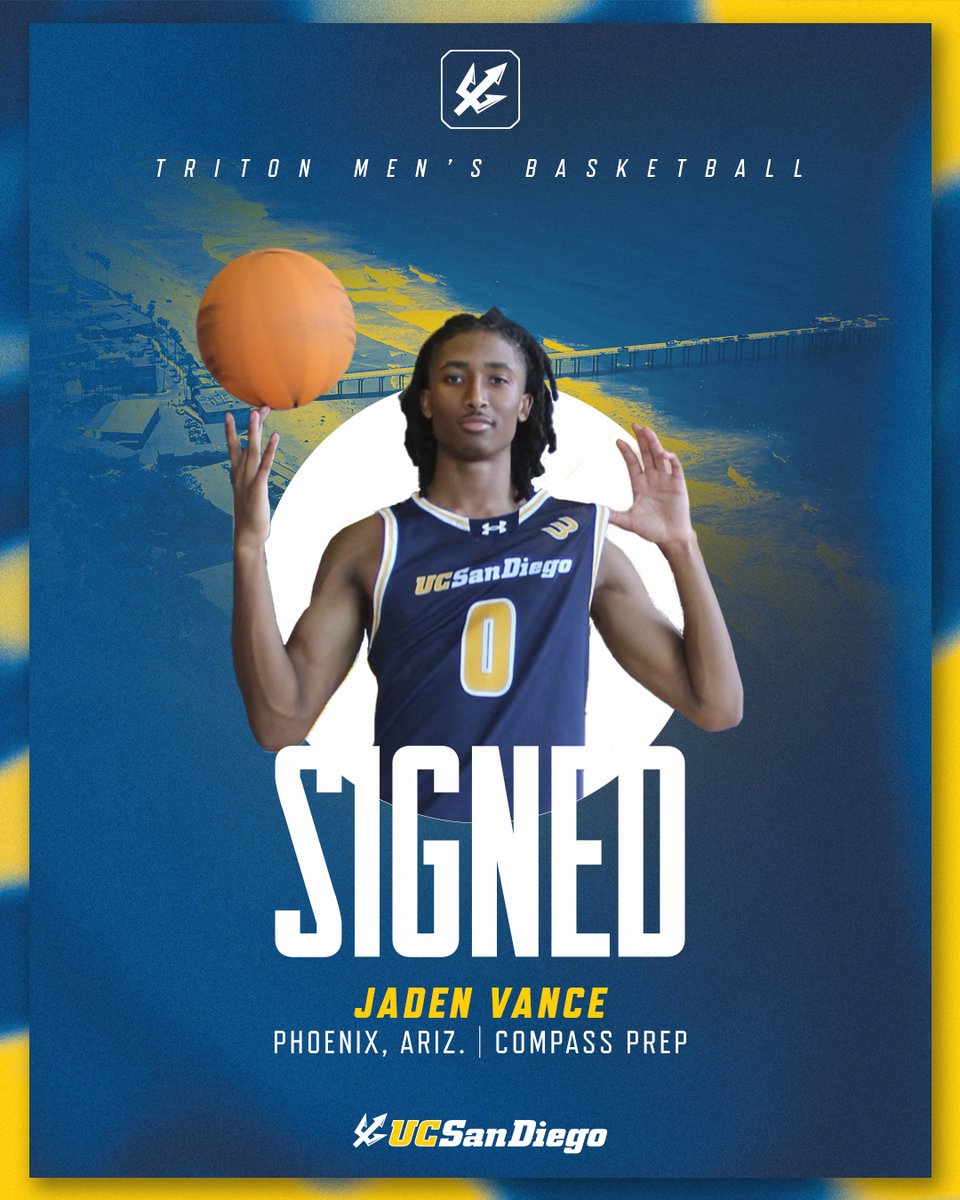 Jaden's heading west to La Jolla! 🔱

#GoTritons