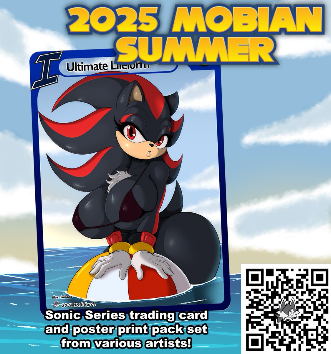 Sup guys. Took part in a card pack with Iroh once again. The 2025 Mobian Summer set is live so check it out. Check the link in the reply or scan the QR code :D
