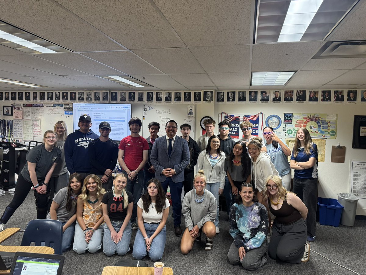 EdgarFloresNV's tweet image. Spent this morning at Carson High School meeting with some amazing students.  #HomeMeansNevada #CarsonCity #NVLeg