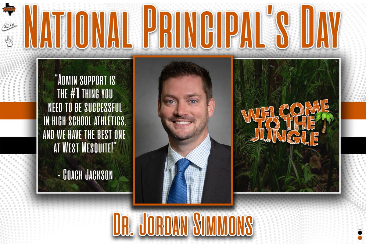 Coach Stephen Jackson Jr. (@coachsjacksonjr) on Twitter photo 🌴 National Principal’s Day in The Jungle 🌴
I’m forever grateful for <a href="/JordoSimmons/">Jordan Simmons</a> for all he does for our athletic program. Our Admin team is A1!
#JungleWest🌴 | #ITWIT 🌴 National Principal’s Day in The Jungle 🌴
I’m forever grateful for <a href="/JordoSimmons/">Jordan Simmons</a> for all he does for our athletic program. Our Admin team is A1!
#JungleWest🌴 | #ITWIT