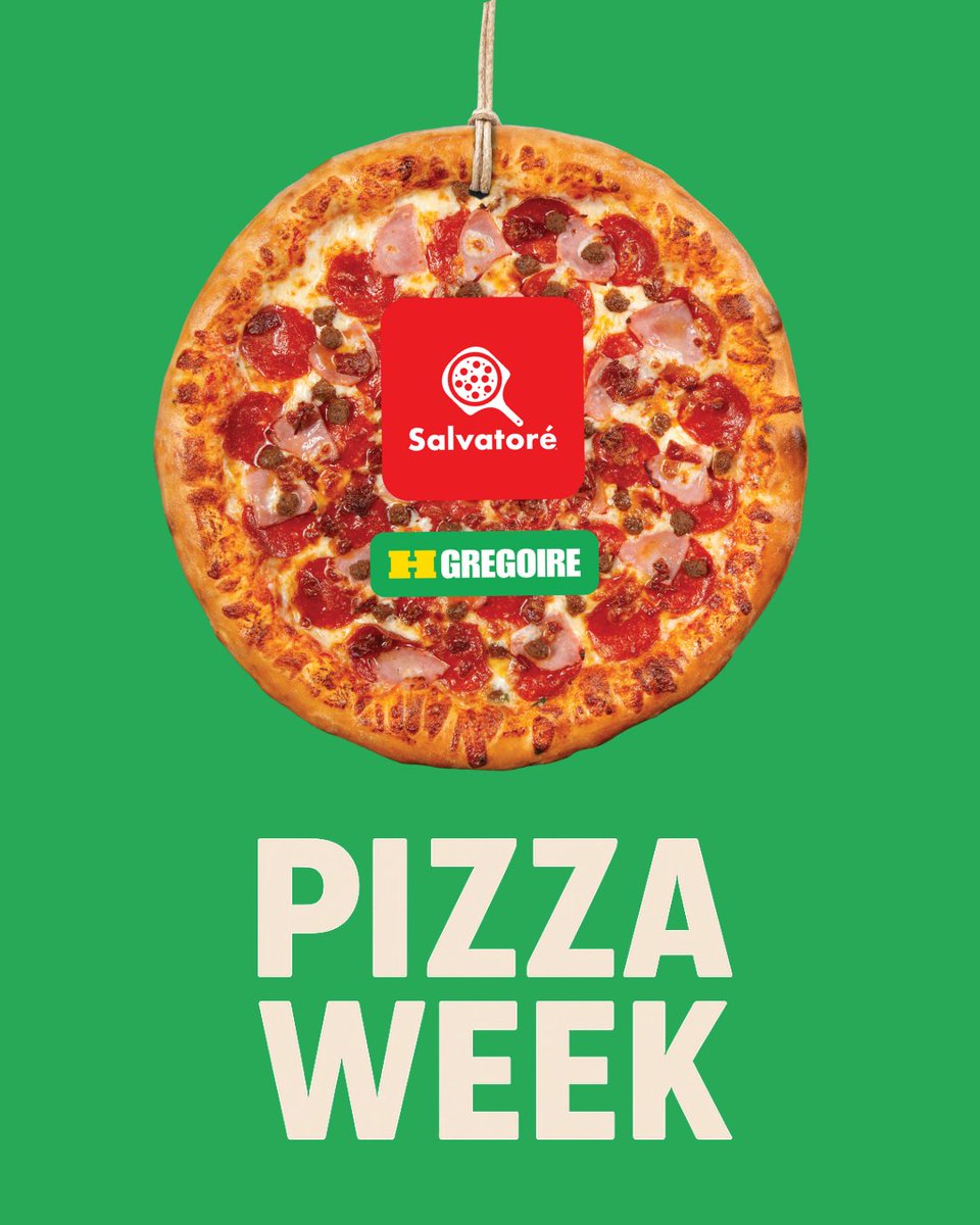 🍕 Célébrons la Semaine de la Pizza avec une expérience UNIQUE ! 🍕🍕🍕✨

👉 Ne manquez pas votre chance d'obtenir ce cadeau exclusif ! Disponible GRATUITEMENT dans nos succursales du Grand Montréal.

 #ExperienceHGregoire #PizzaSalvatoré #SemaineDeLaPizza #PizzaWeek